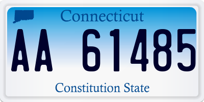 CT license plate AA61485