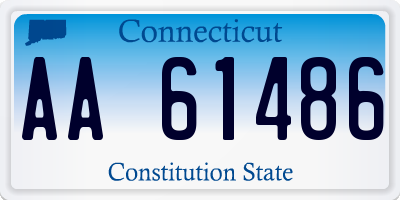 CT license plate AA61486