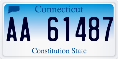 CT license plate AA61487