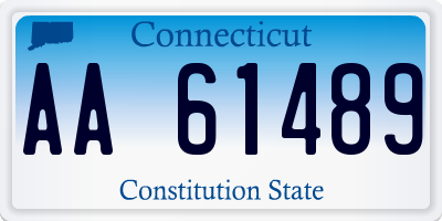 CT license plate AA61489