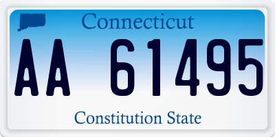 CT license plate AA61495