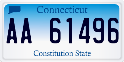 CT license plate AA61496