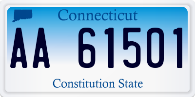 CT license plate AA61501