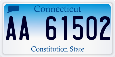 CT license plate AA61502