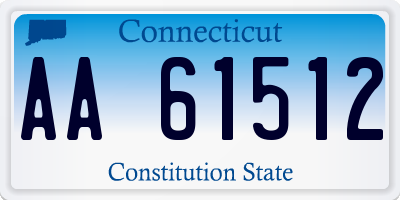 CT license plate AA61512