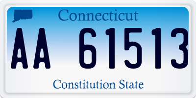CT license plate AA61513