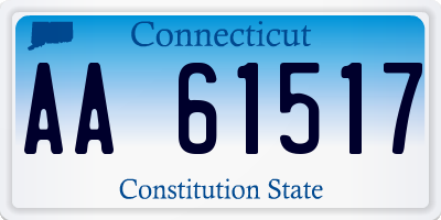 CT license plate AA61517