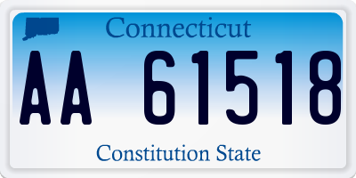 CT license plate AA61518