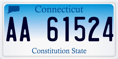 CT license plate AA61524