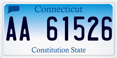 CT license plate AA61526