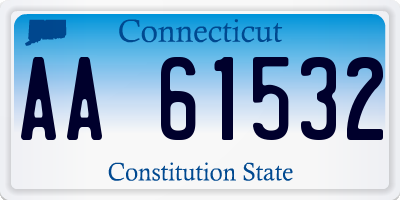 CT license plate AA61532