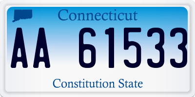 CT license plate AA61533