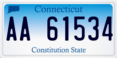 CT license plate AA61534
