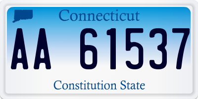 CT license plate AA61537