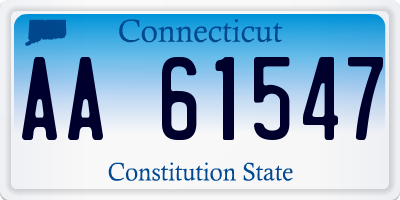 CT license plate AA61547