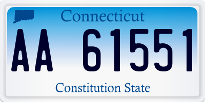 CT license plate AA61551