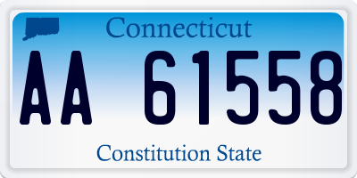 CT license plate AA61558