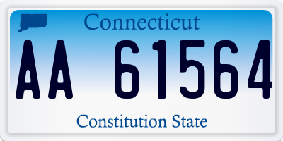 CT license plate AA61564