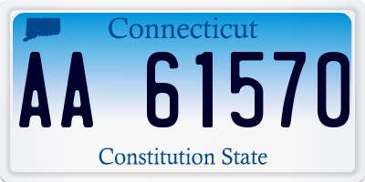 CT license plate AA61570