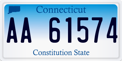 CT license plate AA61574