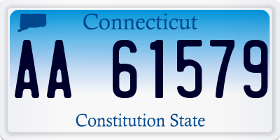 CT license plate AA61579