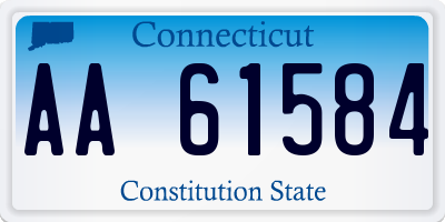 CT license plate AA61584