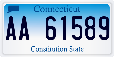 CT license plate AA61589
