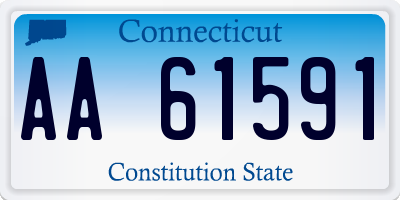 CT license plate AA61591