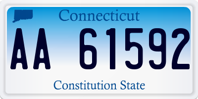 CT license plate AA61592