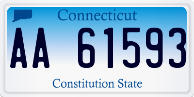 CT license plate AA61593