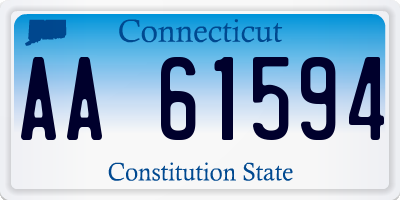 CT license plate AA61594
