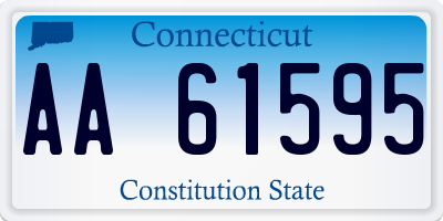 CT license plate AA61595