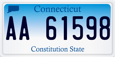 CT license plate AA61598