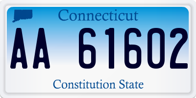 CT license plate AA61602