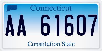 CT license plate AA61607