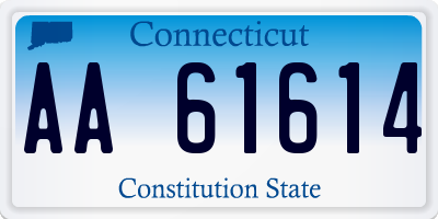 CT license plate AA61614