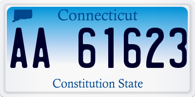 CT license plate AA61623