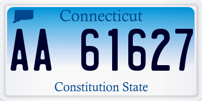CT license plate AA61627