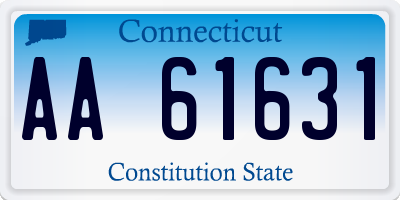 CT license plate AA61631