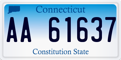 CT license plate AA61637