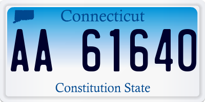 CT license plate AA61640