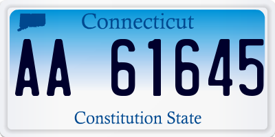 CT license plate AA61645