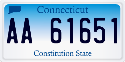 CT license plate AA61651