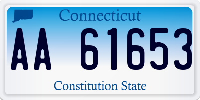 CT license plate AA61653