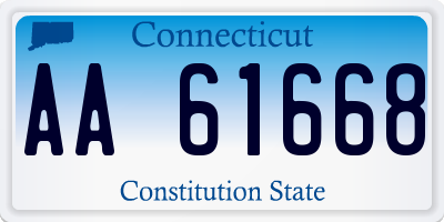 CT license plate AA61668