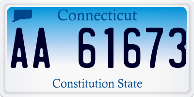 CT license plate AA61673