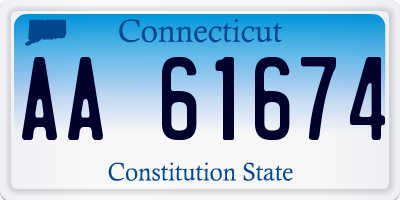 CT license plate AA61674