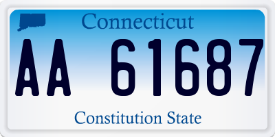 CT license plate AA61687