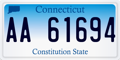 CT license plate AA61694