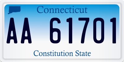 CT license plate AA61701